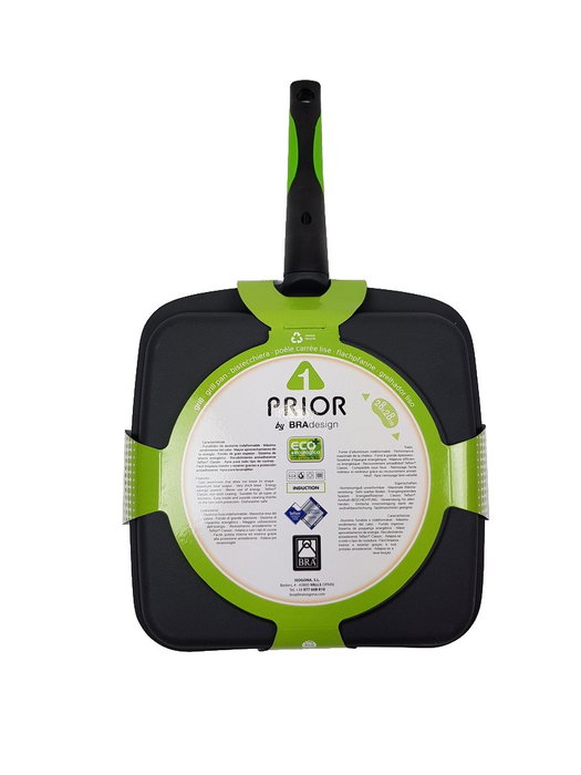 Bra Asador Grill Prior A121457 28x28cm Verde y Negro